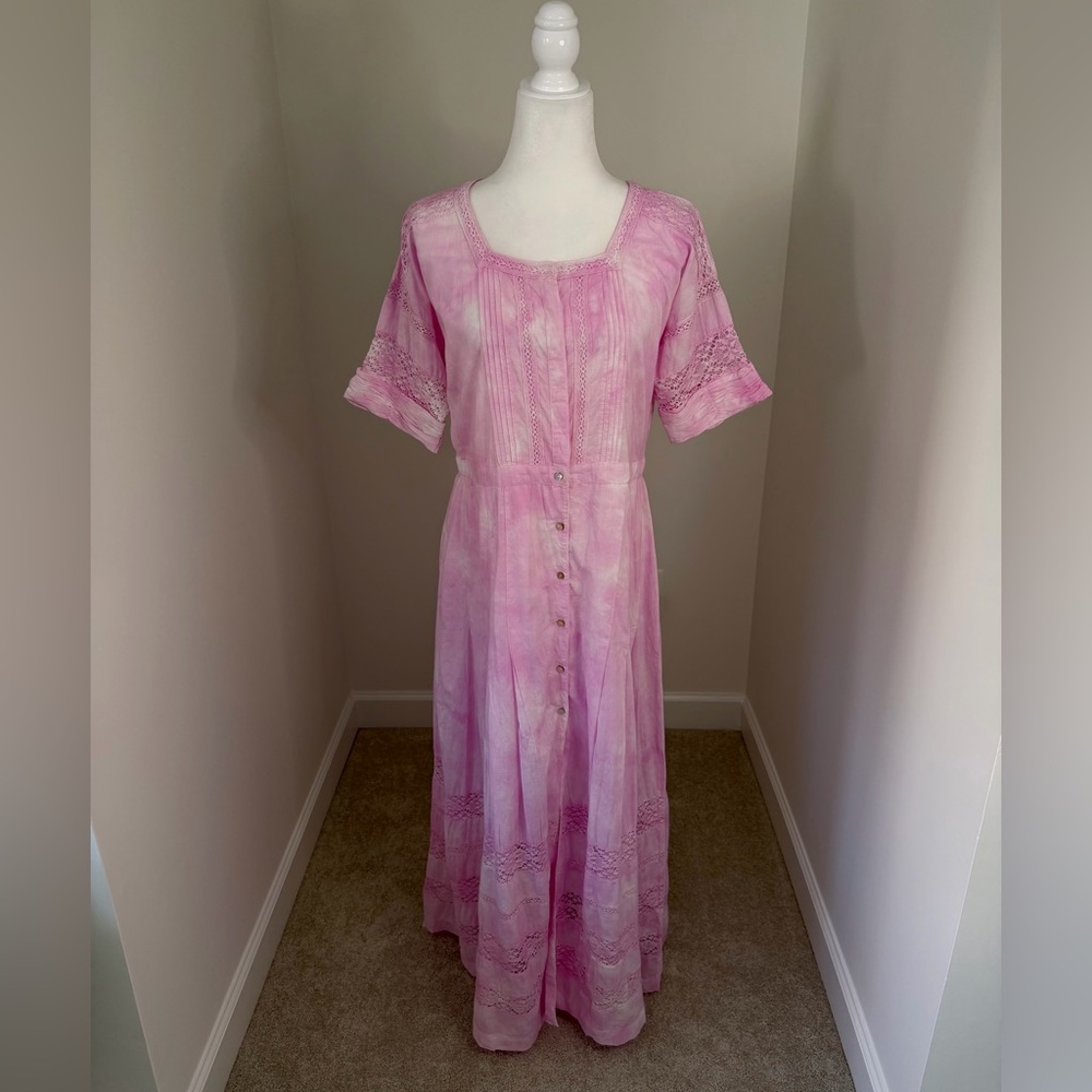 NWT LoveShackFancy Edie Dress in Peony Pink